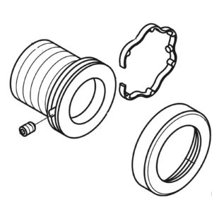 VR2119-40 Koppelstuk tbv baduitlopen geborsteld RVS